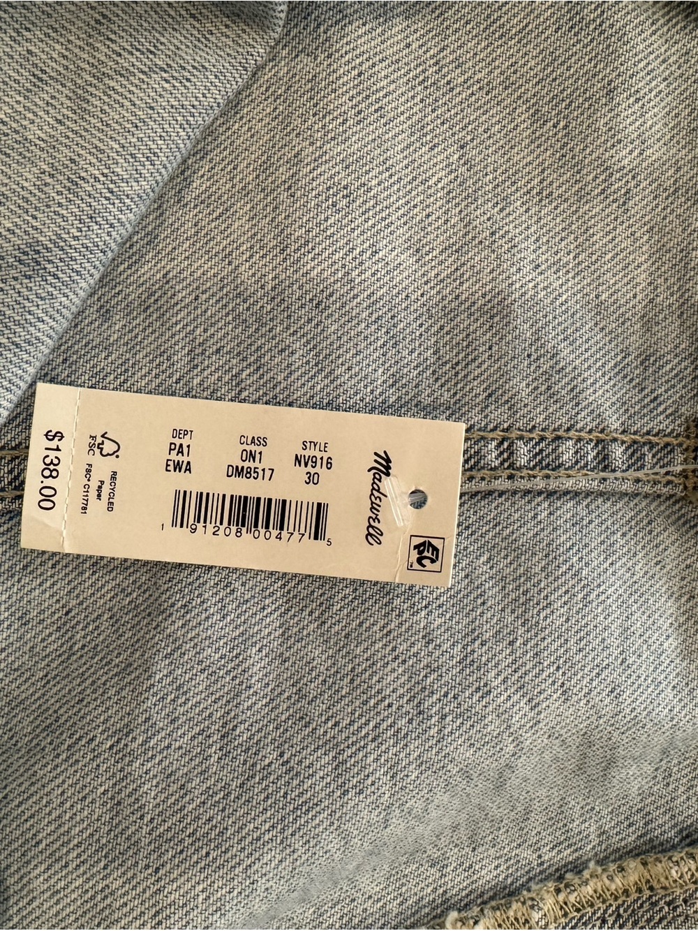 Madewell NWT Light Blue Denim A-Line Midi Skirt - Picture 10 of 12